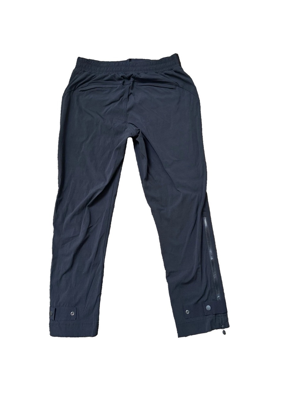 Athleta Belted Trekkie Hiking Pants Zipper Sides Women's 8 Black Stretch Outdoor - Picture 5 of 10
